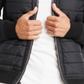 Tommy Hilfiger Men's David Regular Fit Mix Media Full Zip Sweatshirt Black  Size XXL