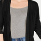Charter Club Women's Pointelle Duster Cardigan Black Size Petite L