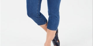 Charter Club Women's Tummy Control Bristol Capri Jeans Blue Size 10