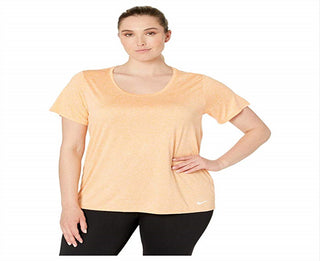 Nike Women's Plus Fitness Yoga Pullover Top Orange Size -1X