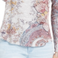 Style & Co Women's Printed Knit Top Gray Size Small