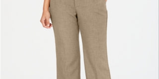 Charter Club Women's Belted Slim It up Trousers Brown Size 4 Petite