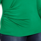 INC International Concepts Women's Long Sleeves Twist Neck Pullover Top Green Size 0X