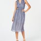 INC International Concepts Women's Plus Smocked Split Skirt Dress Blue Size 12 P