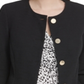 DKNY Women's Collarless Peplum Jacket Black Size 8