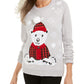 Karen Scott Women's Fair Isle Bear Sweater Grey Size Petite S