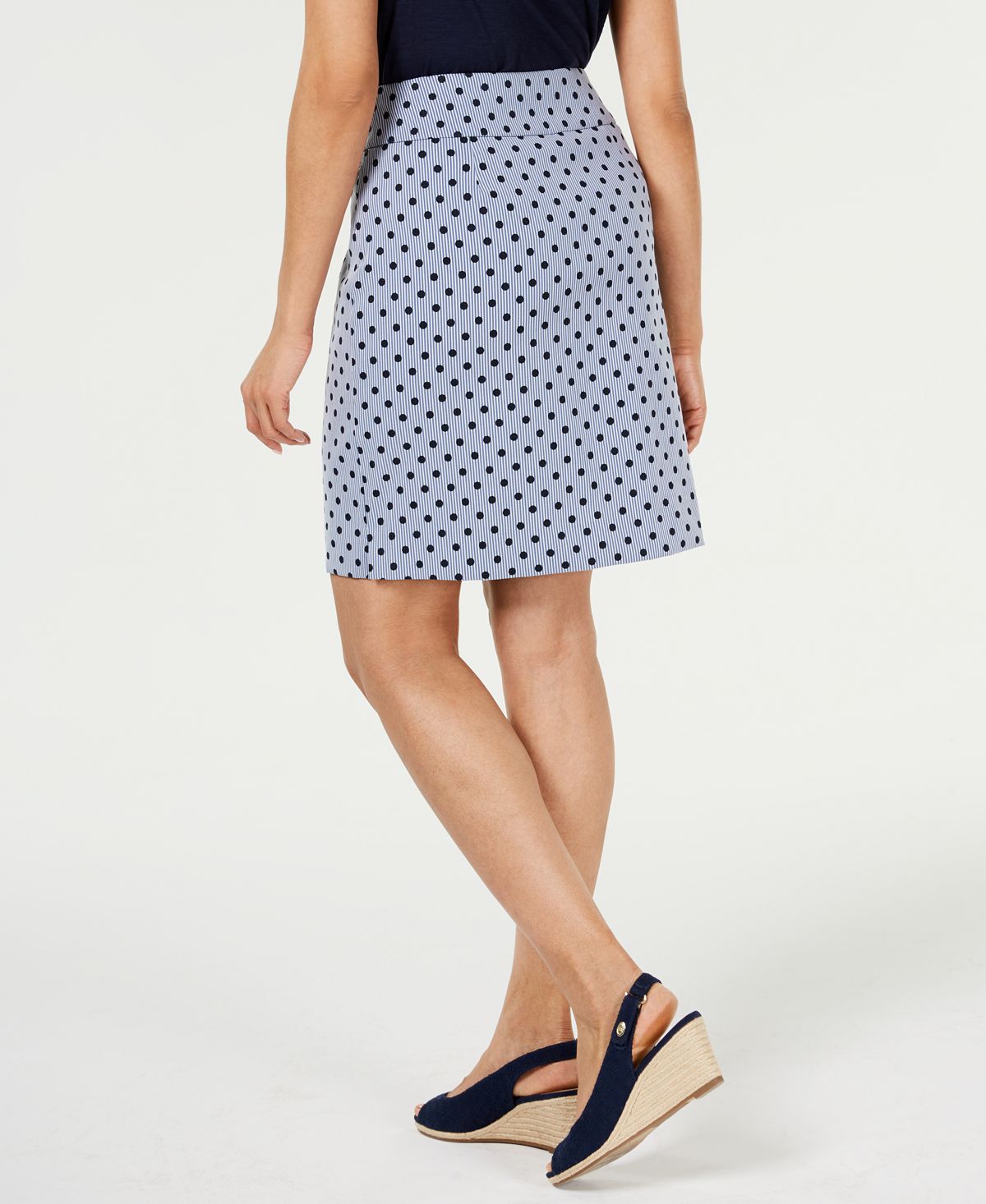 Charter Club Women's Printed Skirt Blue Size 16 Petite