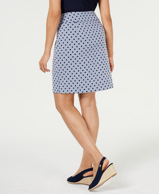 Charter Club Women's Printed Skirt Blue Size 16 Petite
