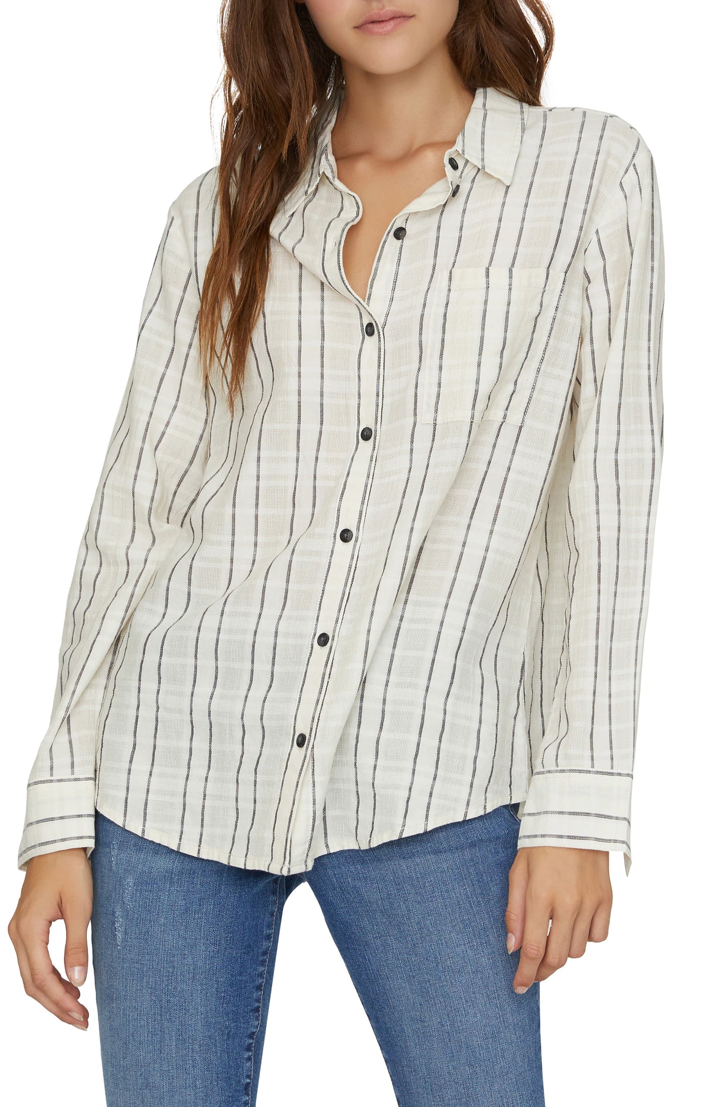 Sanctuary Women's Keepers Boyfriend Shirt White Size Medium