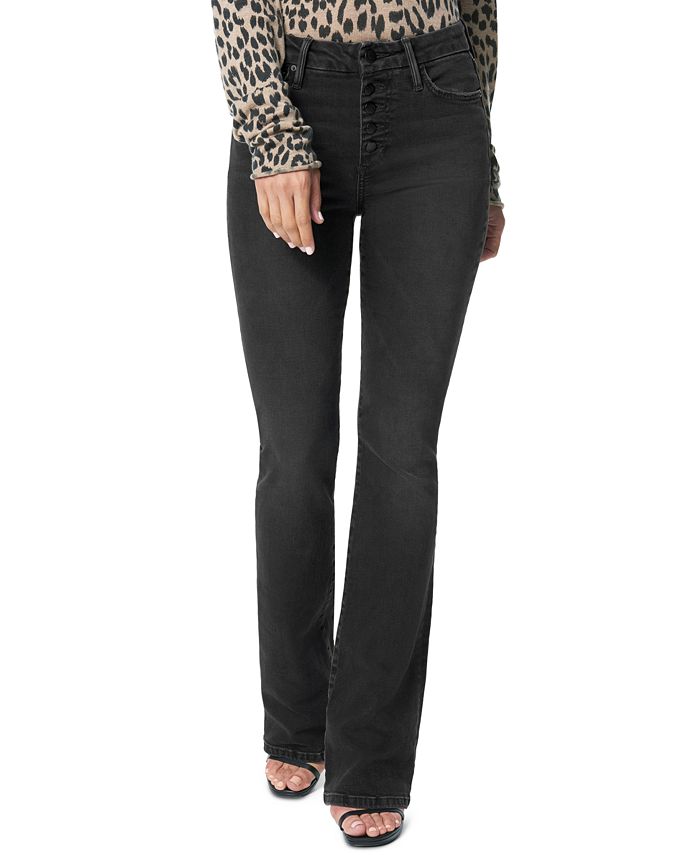 Joe's Women's Hi Honey Wide Leg High Rise Bootcut Jeans Black Size 28