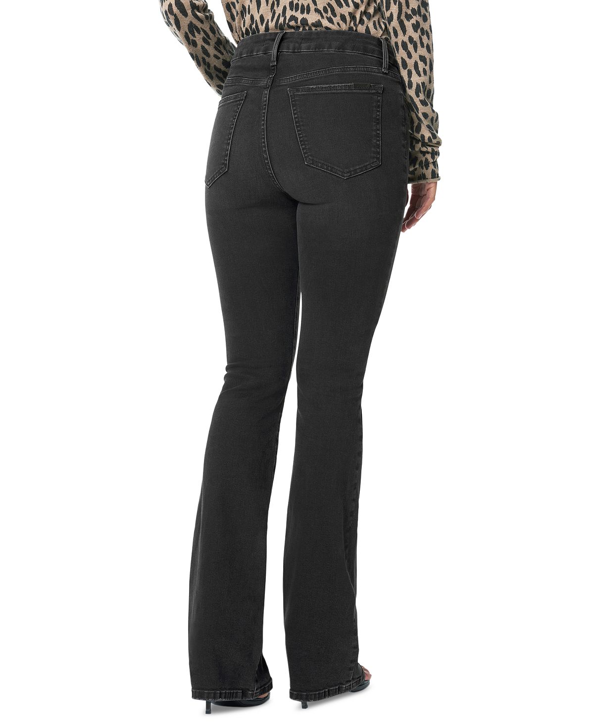 Joe's Women's Hi Honey Wide Leg High Rise Bootcut Jeans Black Size 28