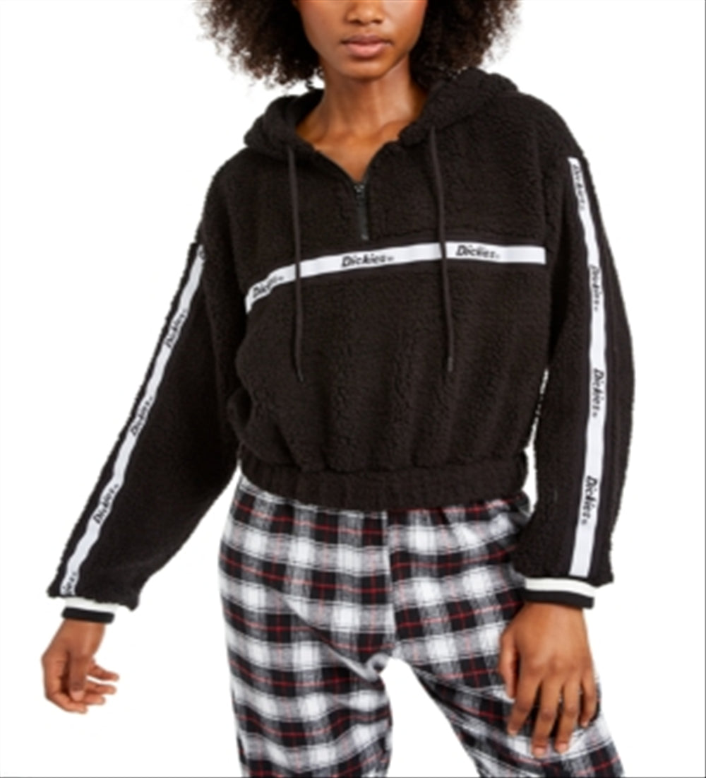 Dickies Women's Cropped Hoodie Black Size XL