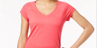 Ideology Women's Rapidry Heathered Performance T-Shirt Pink Size L