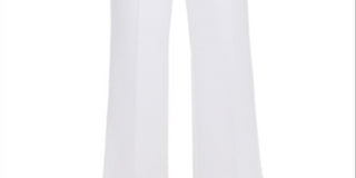 Calvin Klein Women's Solid Straight Leg Wide Pants White Size 4