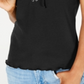 Hippie Rose Junior's Lace up Rib Knit Top Black Size X-Large