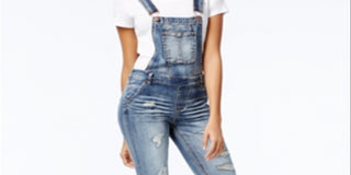 Dollhouse Junior's Skinny Denim Overalls Blue Size 3