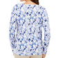 Karen Scott Women's Printed Scoop Neck Top Blue Size X-Small