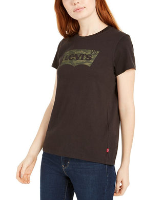 Levi's Women's Perfect Camo Batwing Logo T-Shirt Black Size XX-Large
