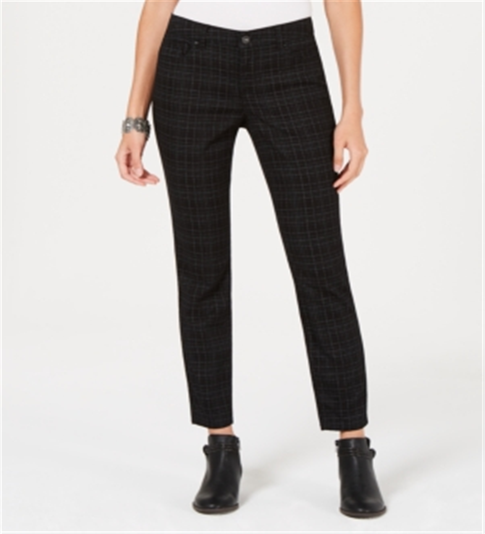 Style & Co Women's Curvy Fit Tummy Control Skinny Jeans Black  Size 8 P