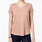 Style & Co Women's V Neck Pocket T-Shirt Yellow Size Petite L
