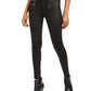 Kendall + Kylie Women's Coated Zipper Pocket Skinny Jeans Black Size 32