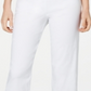 JM Collection Women's Embellished Hem Capri Pants White Size Medium