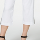JM Collection Women's Embellished Hem Capri Pants White Size Medium