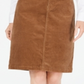 Charter Club Women's Corduroy Tummy Control Skirt Brown Size 2 Petite