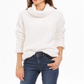 Style & Co Women's Faux Sherpa Cowlneck Sweater White Size PP