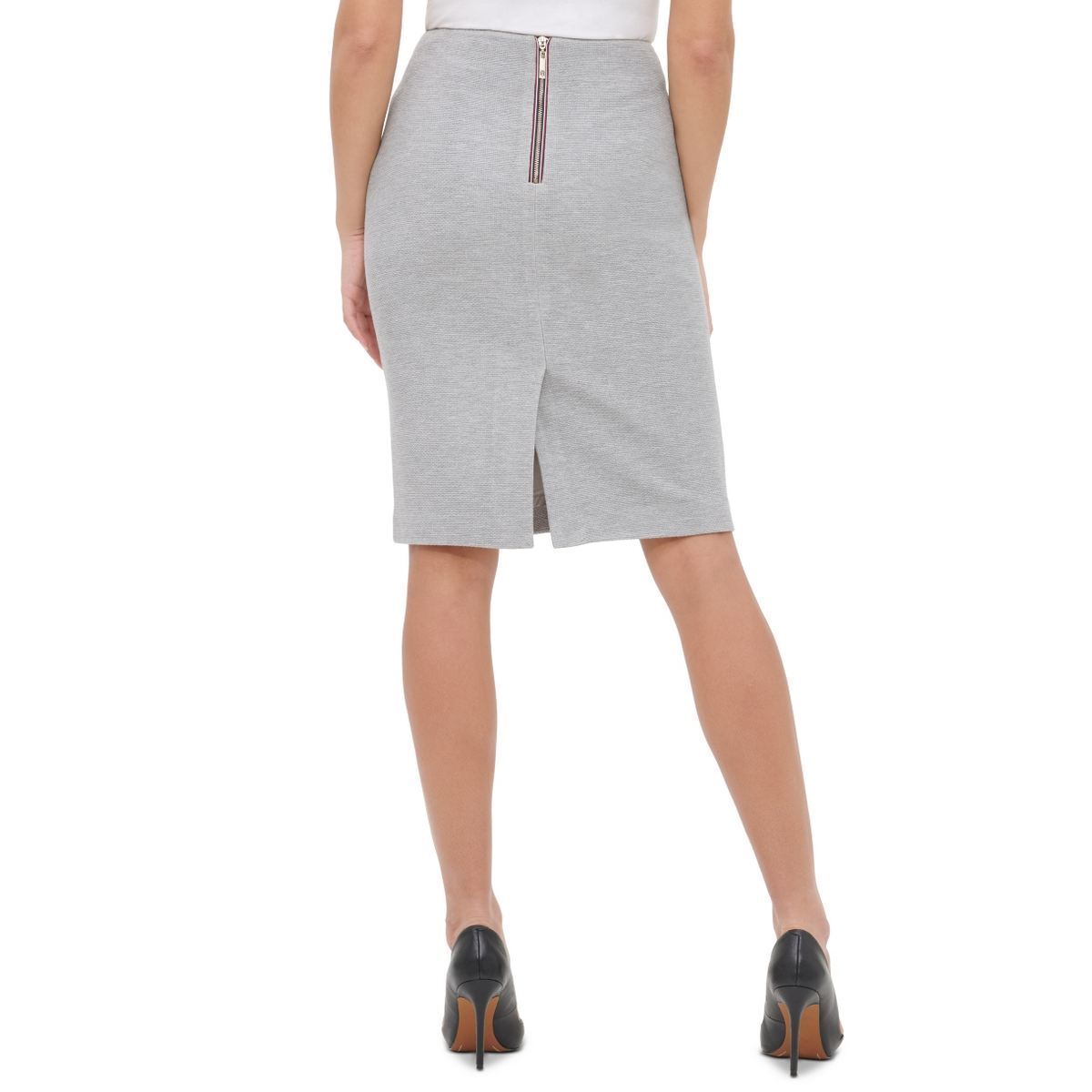 Tommy Hilfiger Women's Knit Sweatshirt Pencil Skirt Gray Size 12