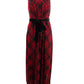 Ralph Lauren Women's Tartan Plaid Georgette Gown Red Size 2
