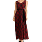 Ralph Lauren Women's Tartan Plaid Georgette Gown Red Size 2