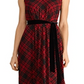 Ralph Lauren Women's Tartan Plaid Georgette Gown Red Size 2