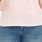 Style & Co Women's Plus Keyhole Neck T-Shirt Pink Size 2X