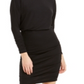 Bar III Women's Long Sleeve Jewel Neck Short Sheath Dress Black Size X-Small