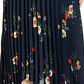 Vince Camuto Women's Surreal Garden Asymmetrical Hem Pleated Skirt -Navy Size S