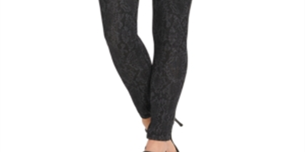 DKNY Women's Snakeskin Print Skinny Stretch Jeans Black Size 29X26