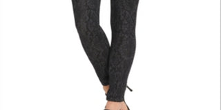 DKNY Women's Snakeskin Print Skinny Stretch Jeans Black Size 29X26