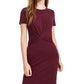 Ultra Flirt Women's Knit Short Sleeves T-Shirt Dress Purple Size XX-Large