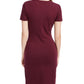 Ultra Flirt Women's Knit Short Sleeves T-Shirt Dress Purple Size XX-Large