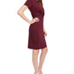 Ultra Flirt Women's Knit Short Sleeves T-Shirt Dress Purple Size XX-Large