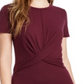 Ultra Flirt Women's Knit Short Sleeves T-Shirt Dress Purple Size XX-Large