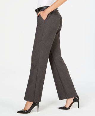 Charter Club Women's Belted Slim It up Trousers Navy Size 14 Petite