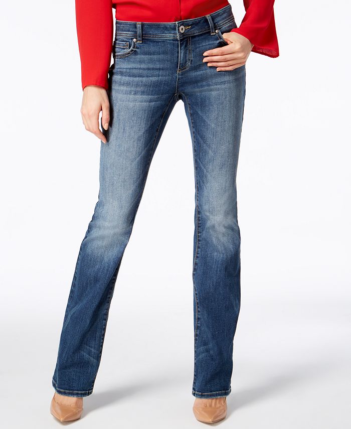 INC International Concepts Women's Essentials Curvy Fit 5 Pocket Bootcut Jeans Blue Size 0