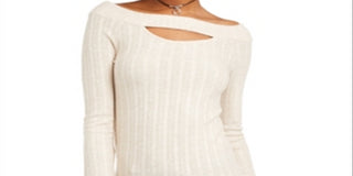 Almost Famous Juniors' Keyhole Top Beige Size Small