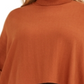 Alfani Women's Plus Colorblock Turtleneck Poncho Sweater Brown Size 1X