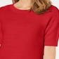 Charter Club Women's Short Sleeve Crew Neck T-Shirt Sweater Red Size XX-Large