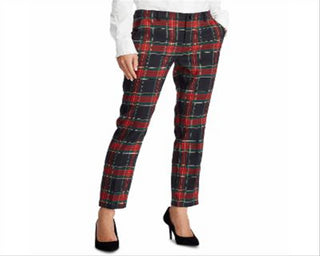 Ralph Lauren Women's Plaid Suit Pants Black Size 12 Petite