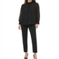 Calvin Klein Women's High Collar Blouse Black Size Large