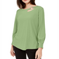 Alfani Women's Cut Out Blouse Green Size Petite S